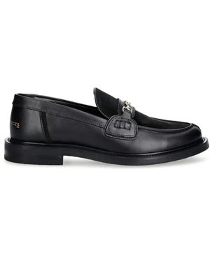 Filling Pieces Horsebit Panelled Loafers - Black