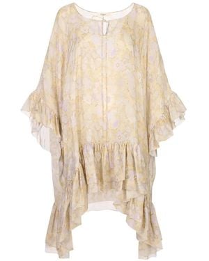 Chloé Robe Asymétrique À Fleurs - White