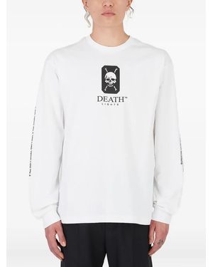 Death Cigarettes Graphic-Print Crew-Neck Sweatshirt - White