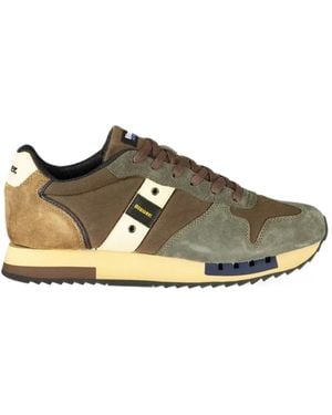 Blauer Queens Paneled Sneakers - Brown