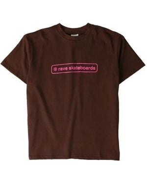 Rave Skateboards ロゴ Tシャツ - ブラウン
