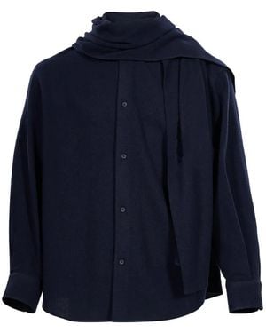 DARKPARK Chemise George À Manches Longues Et Détail De Foulard - Blue