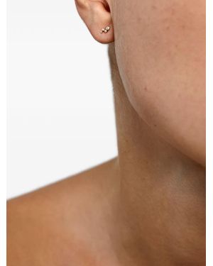 Mateo 14Kt Gelbgoldohrstecker Mit Diamanten - Braun