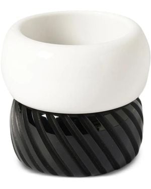 Emporio Armani Spiral-Detail Bangles Set - White