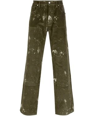 MISBHV Cordhose Mit Farbklecksen - Grün