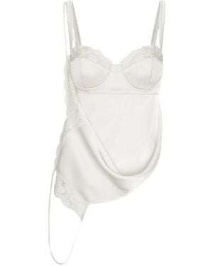 SEEN USERS Picasso Lace-Trim Top - White