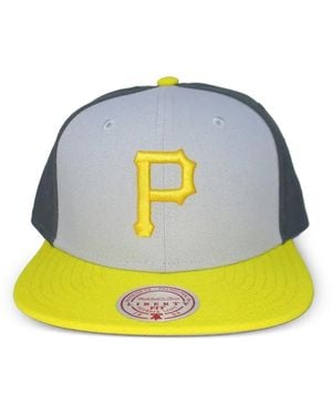 Mitchell & Ness X Mlb Pittsburgh Pirates Triple Play Liberty Embroidered Cap - Grey