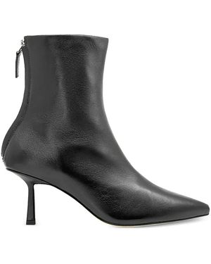 STUDIO AMELIA Petra Leather Ankle Boots - Black