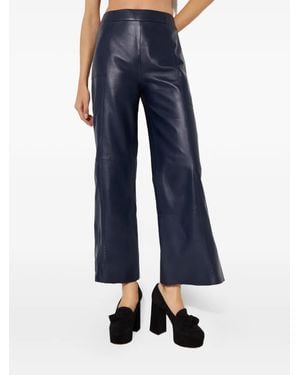 Aeron Hose aus Leder - Blau