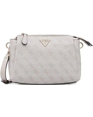 Guess モノグラム ショルダーバッグ - グレー