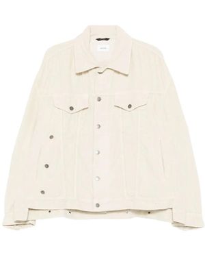 Haikure Corduroy Button-Fastening Jacket - Natural