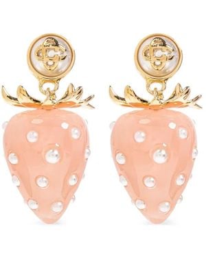 CASABLANCA "Strawberry" Earrings - White
