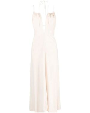 TOTEME Halterneck Sleeveless Maxi Dress - White