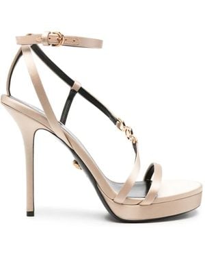 Versace Medusa Platform Sandals - Metallic