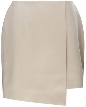 By Malene Birger Raye Asymmetric Mini Skirt - Natural