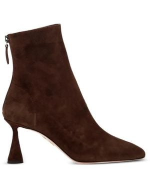 Aquazzura Rear Zip-Fastening Ankle Boots - Brown