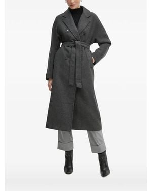 Ouí Abrigo con doble botonadura y cinturón - Negro