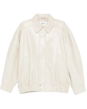 Agolde Aston Button Collared Jacket - White