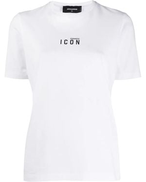 DSquared² Printed Logo T-Shirt - White