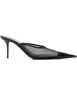 Saint Laurent Pointed-Toe Mules - White