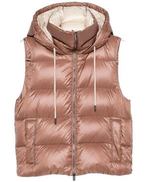 Peserico Gesteppte Kapuzenweste - Pink