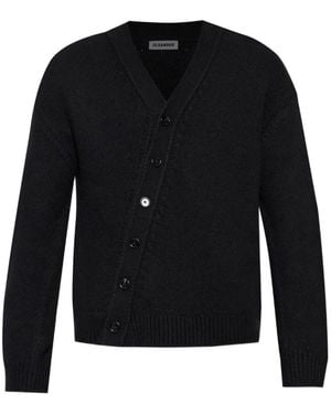 Jil Sander Cardigan Mit Asymmetrischem Verschluss - Schwarz