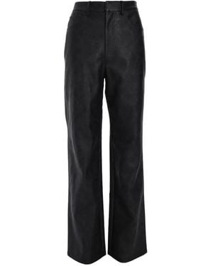 ROTATE BIRGER CHRISTENSEN Textured Straight Trousers - Black