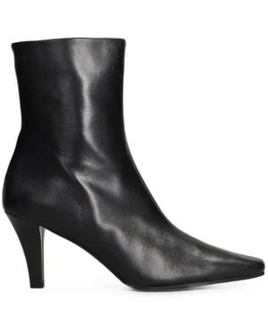 The Seller Square-Toe Ankle Boots - Black