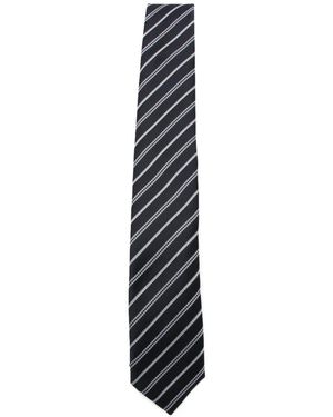 Canali Striped Tie - Weiß