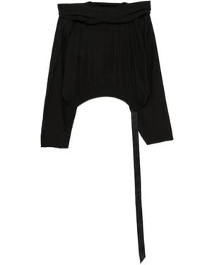 Rick Owens Sudadera Corta Con Capucha - Negro