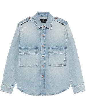 3x1 Kenya Button Cotton Shirt - Blue