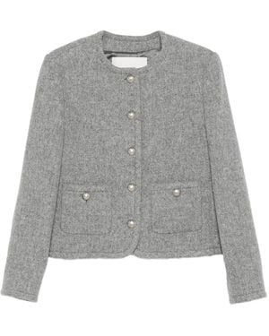 DUNST Button-Detailed Patch-Pocket Jacket - Gray