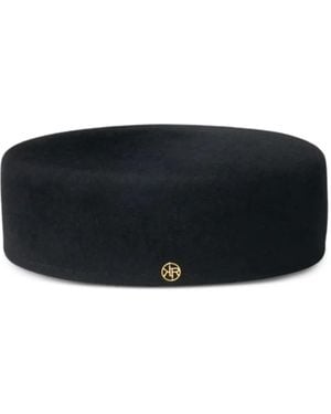 MAISON KRASNOVA Velvet-Felt Pillbox Hat - Black