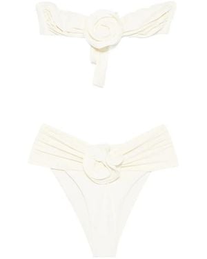 LaRevêche Derya Ruched Bikini - White