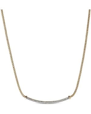 John Hardy 14Kt Jh Essential Diamond Necklace - Metallic