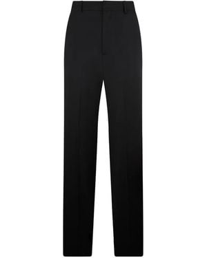 Billionaire Wide-Leg Wool Trousers - Black