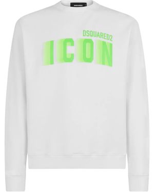 DSquared² Logo-Print Cotton Sweatshirt - Green