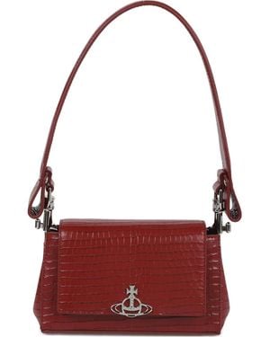 Vivienne Westwood Orb Croc-Effect Tote Bag - Red