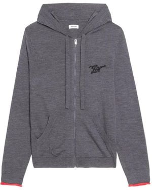 Zadig & Voltaire Hoodie mit doppelten Bündchen - Grau