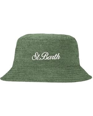 MC2 Saint Barth James Linen Bucket Hat - Green