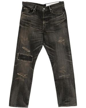 Neighborhood Distressed Patch Trousers - Grey