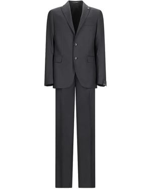 Tagliatore Wool-Blend Single-Breasted Suit - Black