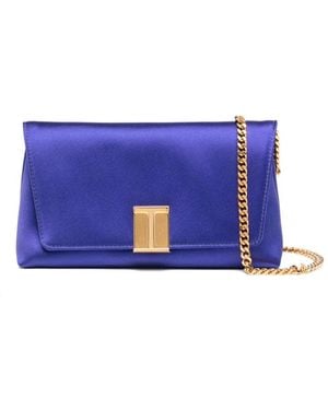 Tom Ford Nobile Satijnen Mini-Tas Met Kettingband - Blauw