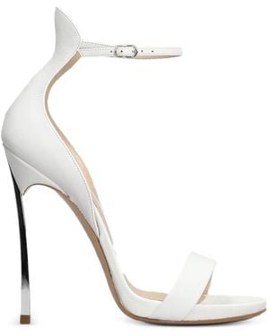 Casadei Open Toe Heeled Sandals - White