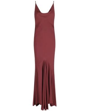 Erika Cavallini Semi Couture Ether Ruffled Maxi Dress - Red