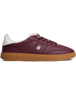 Tommy Hilfiger Heritage レザースニーカー - パープル