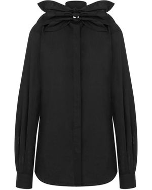 Moschino Bow-Detail Shirt - Black