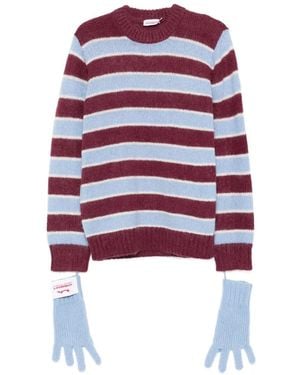 Charles Jeffrey Striped Gloves Jumper - Red