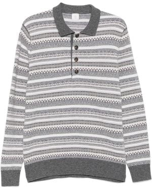 Eleventy Polo Con Estampado Geométrico - Gris