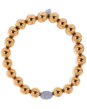 Sydney Evan Mittelgroßes Armband Mit Ovalen Diamanten - Mettallic